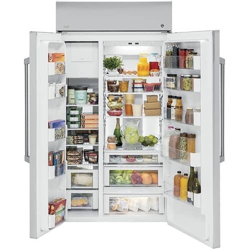 GE - Café Series 25.2 Cu. Ft. Side-by-Side Built-In Refrigerator - Stainless steel - Alt_View_Standard_12