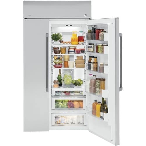 GE - Café Series 25.2 Cu. Ft. Side-by-Side Built-In Refrigerator - Stainless steel - Alt_View_Standard_13
