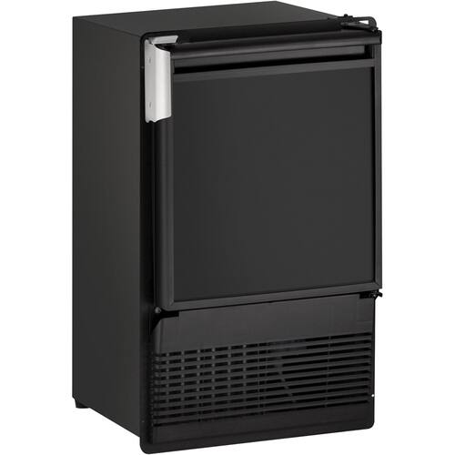 U-Line - Marine Series 14" 23 lb Freestanding Icemaker - Solid black - Angle_Standard