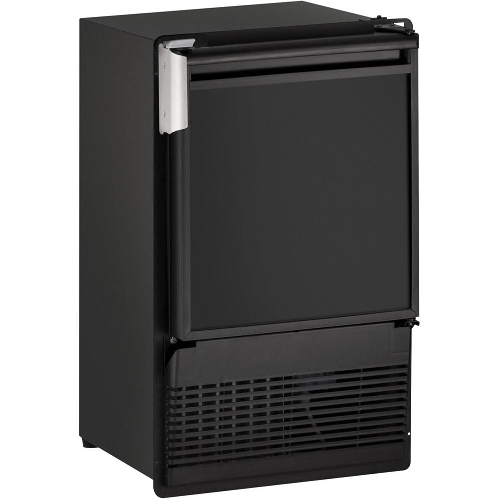 U-Line - Marine Series 14" 23 lb Freestanding Icemaker - Solid black - Angle_Zoom
