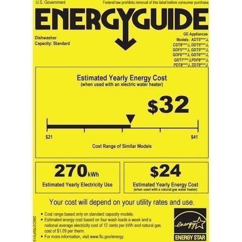 GE - 24" Tall Tub Built-In Dishwasher - Stainless steel - Energy_Guide