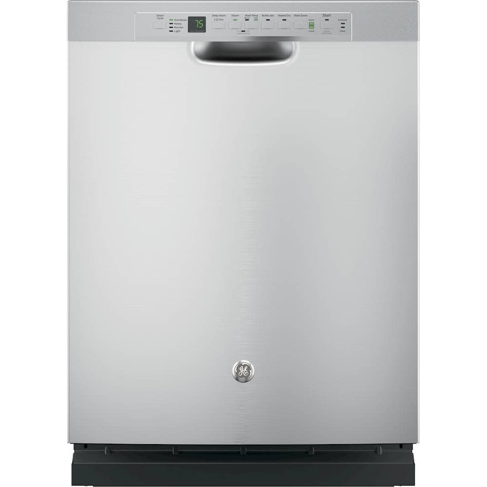 GE - 24" Tall Tub Built-In Dishwasher - Stainless steel - Front_Zoom