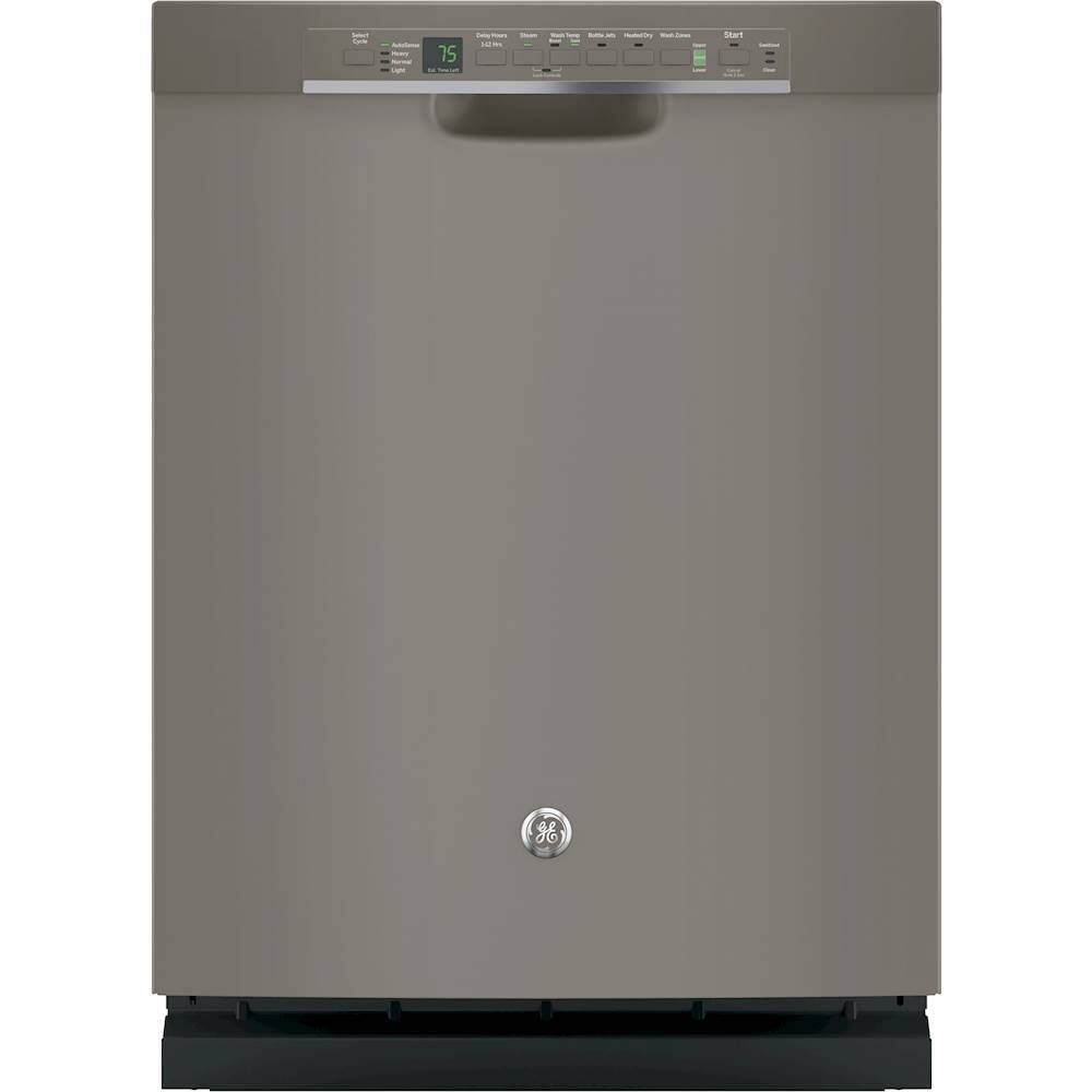 GE - 24" Tall Tub Built-In Dishwasher - Slate - Front_Zoom