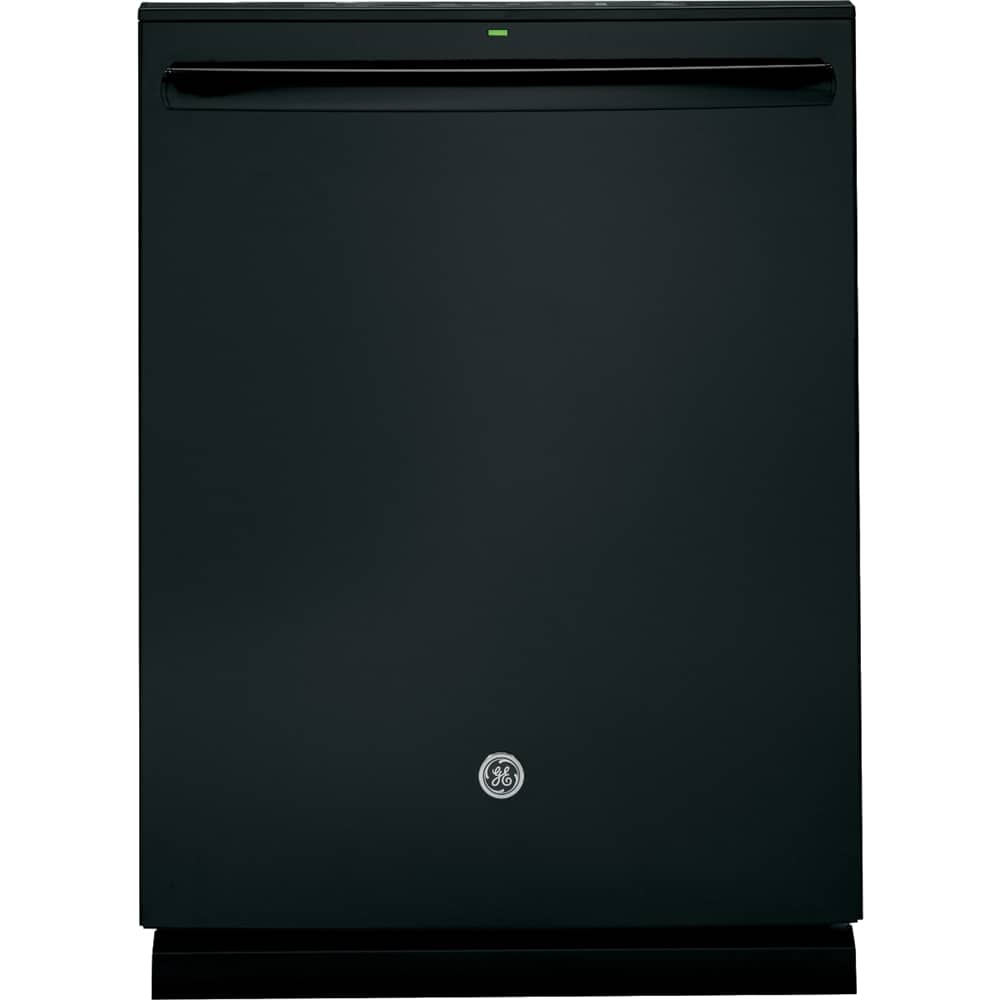 GE - Profile™ Series 24" Hidden Control Tall Tub Built-In Dishwasher with Stainless Steel Tub - Black - Front_Zoom