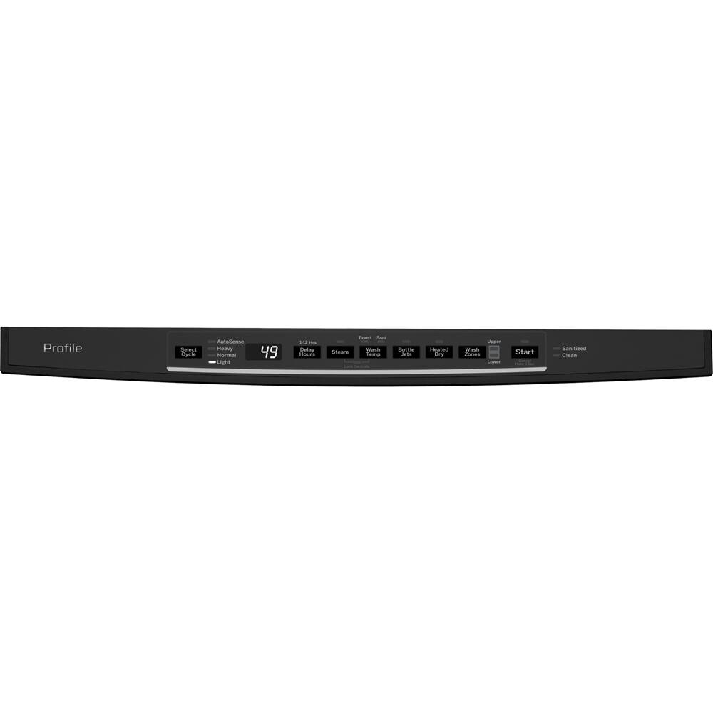 GE - Profile™ Series 24" Hidden Control Tall Tub Built-In Dishwasher with Stainless Steel Tub - Black - Alt_View_Standard_14