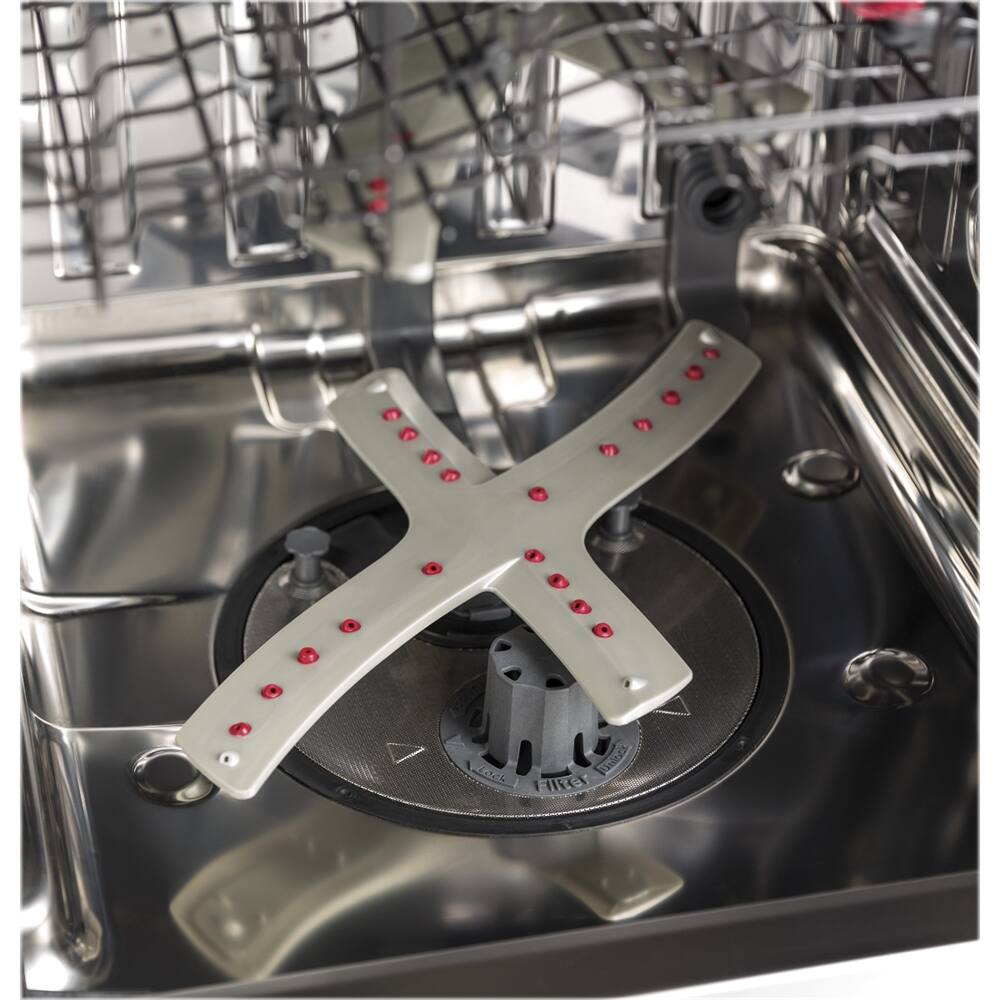 GE - Profile™ Series 24" Hidden Control Tall Tub Built-In Dishwasher with Stainless Steel Tub - Black - Alt_View_Standard_15