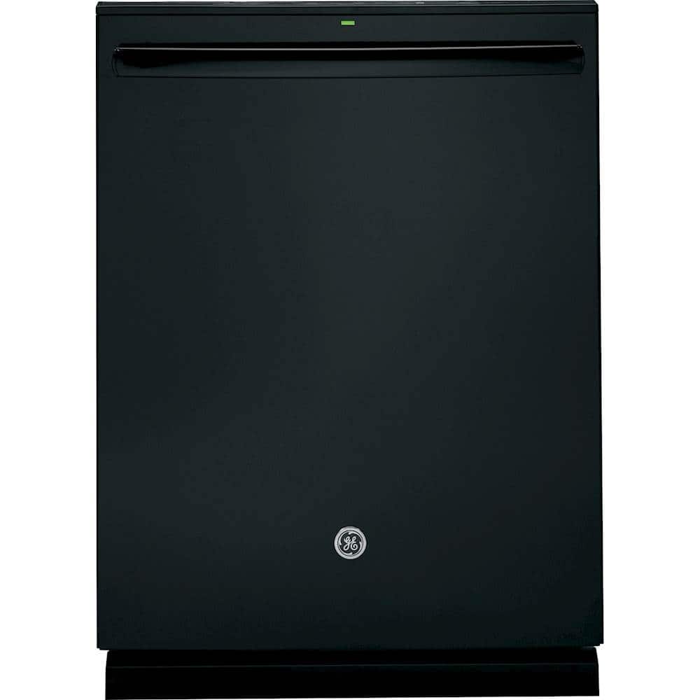 GE - 24" Tall Tub Built-In Dishwasher - Black - Front_Standard