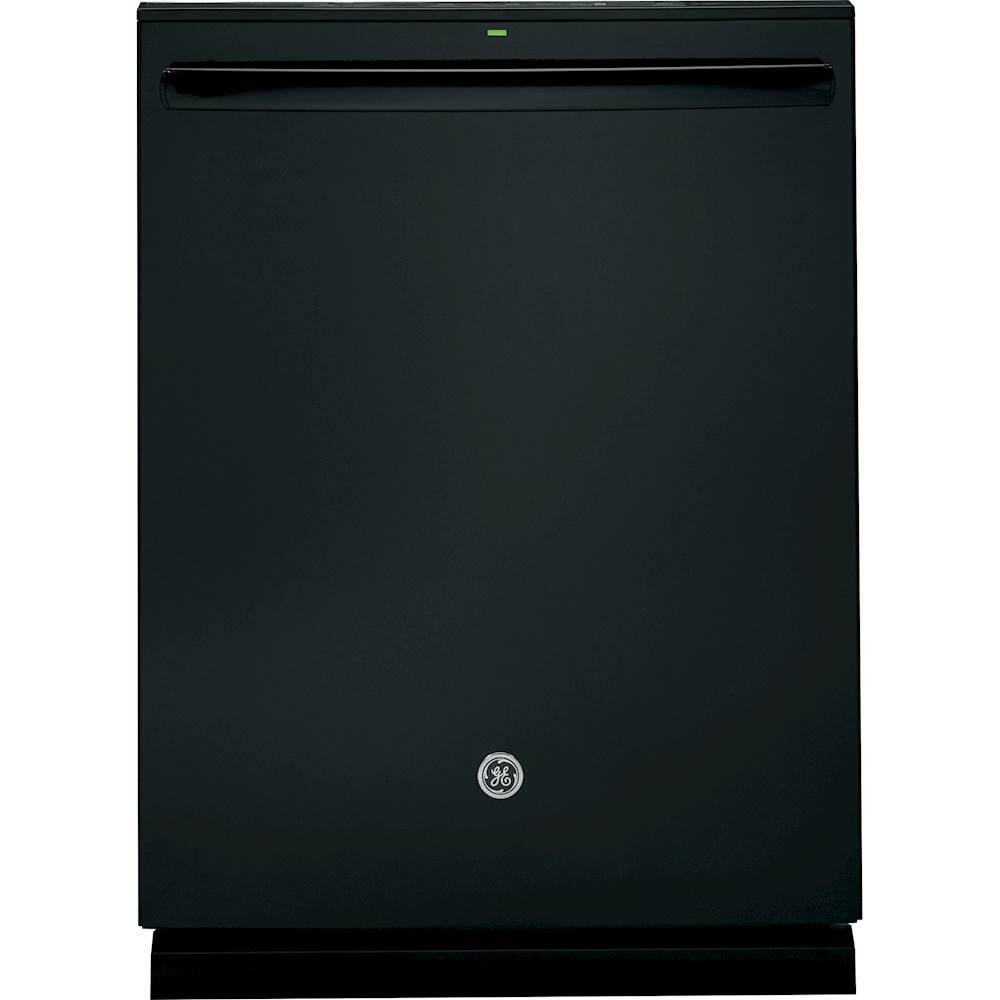 GE - 24" Tall Tub Built-In Dishwasher - Black - Front_Zoom