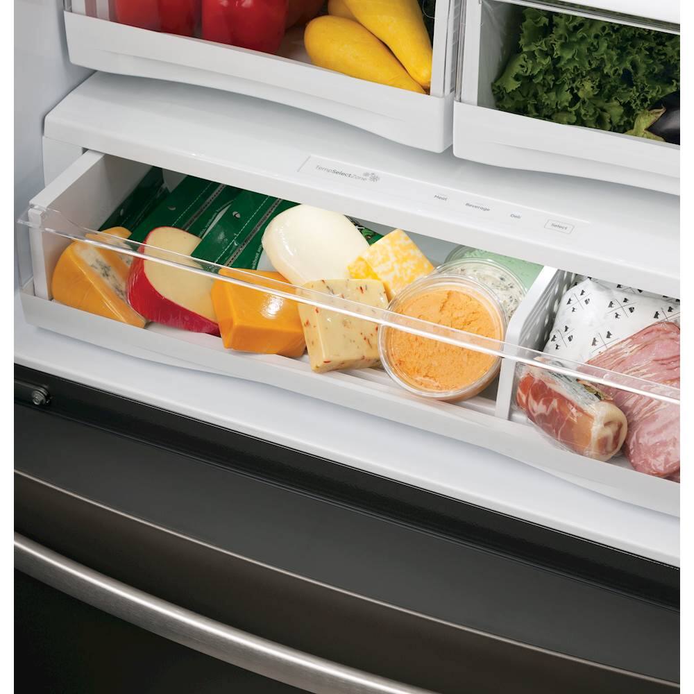 GE - Profile Series 22.2 Cu. Ft. French Door Counter-Depth Refrigerator - Stainless steel - Alt_View_Standard_12