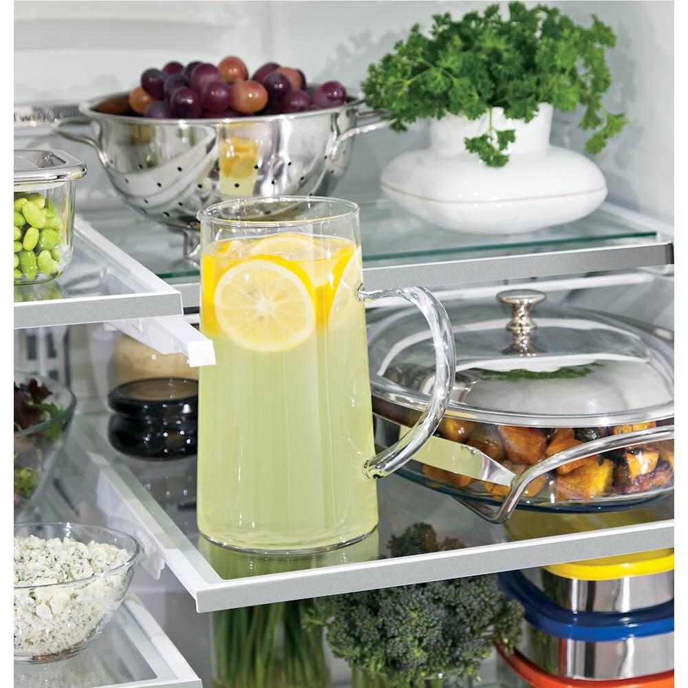 GE - Profile Series 22.2 Cu. Ft. French Door Counter-Depth Refrigerator - Stainless steel - Alt_View_Standard_14