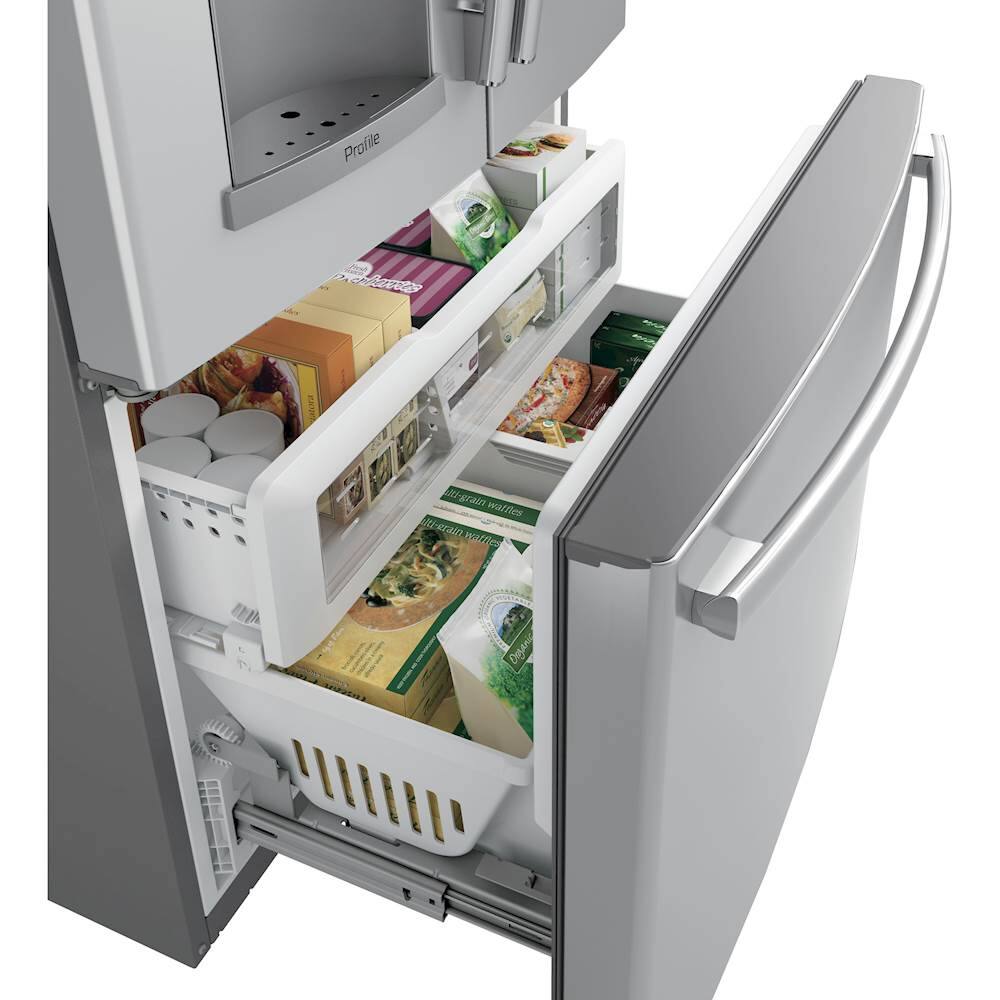 GE - Profile Series 22.2 Cu. Ft. French Door Counter-Depth Refrigerator - Stainless steel - Alt_View_Standard_20