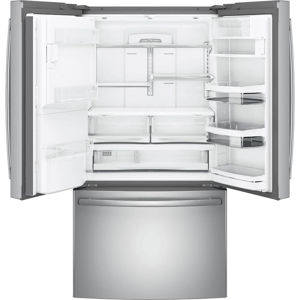 GE - Profile Series 22.2 Cu. Ft. French Door Counter-Depth Refrigerator - Stainless steel - Alt_View_Standard_2