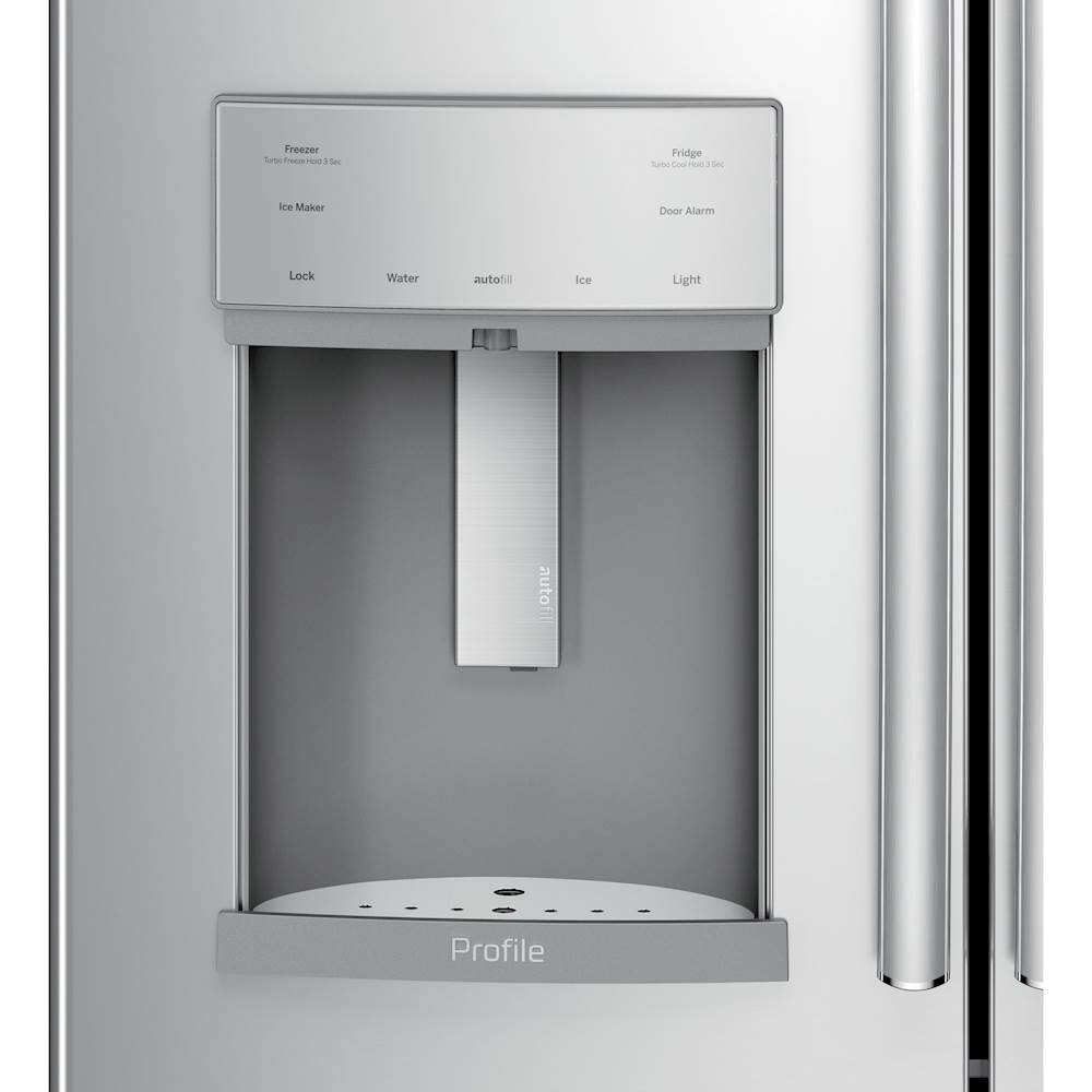 GE - Profile Series 22.2 Cu. Ft. French Door Counter-Depth Refrigerator - Stainless steel - Alt_View_Standard_3