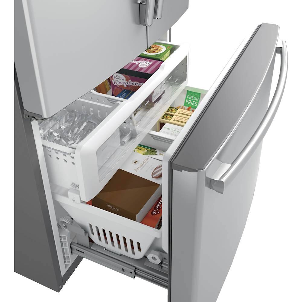GE - Profile Series 23.1 Cu. Ft. French Door Counter-Depth Refrigerator - Stainless steel - Alt_View_Standard_16