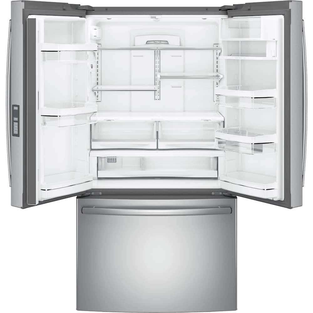 GE - Profile Series 23.1 Cu. Ft. French Door Counter-Depth Refrigerator - Stainless steel - Alt_View_Standard_2