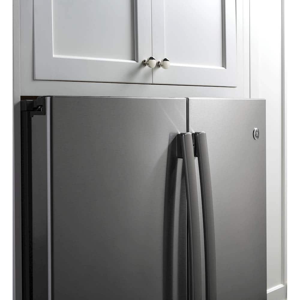 GE - Profile Series 23.1 Cu. Ft. French Door Counter-Depth Refrigerator - Stainless steel - Alt_View_Standard_3