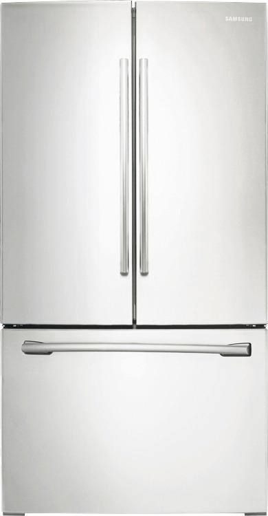 Samsung - 25.5 Cu. Ft. French Door Refrigerator with Internal Water Dispenser - White - Front_Standard