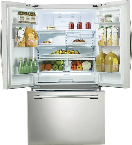 Samsung - 25.5 Cu. Ft. French Door Refrigerator with Internal Water Dispenser - White - Alt_View_Standard_1