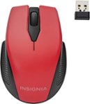 Insignia - Wireless Optical Mouse - Red