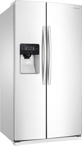 Samsung - 24.5 Cu. Ft. Side-by-Side Refrigerator with Thru-the-Door Ice and Water - White - Angle_Standard