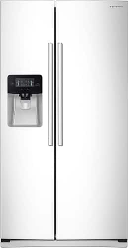 Samsung - 24.5 Cu. Ft. Side-by-Side Refrigerator with Thru-the-Door Ice and Water - White - Front_Standard