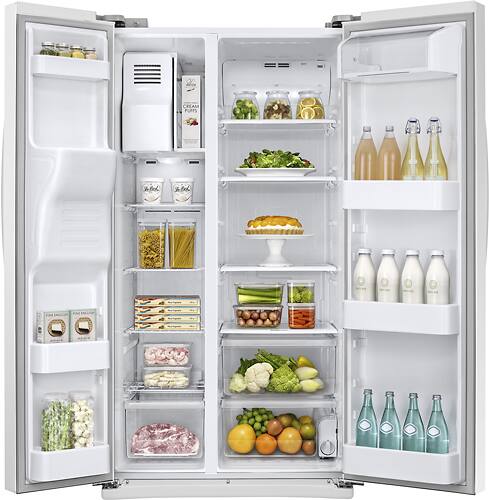 Samsung - 24.5 Cu. Ft. Side-by-Side Refrigerator with Thru-the-Door Ice and Water - White - Alt_View_Standard_13