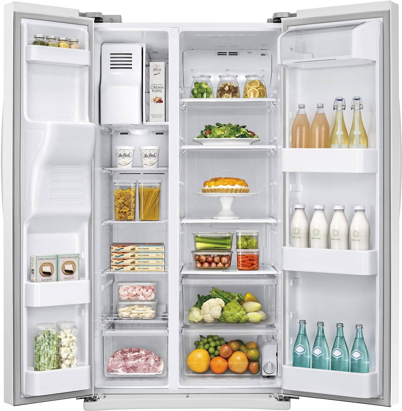 Samsung - 24.5 Cu. Ft. Side-by-Side Refrigerator with Thru-the-Door Ice and Water - White - Alt_View_Standard_1