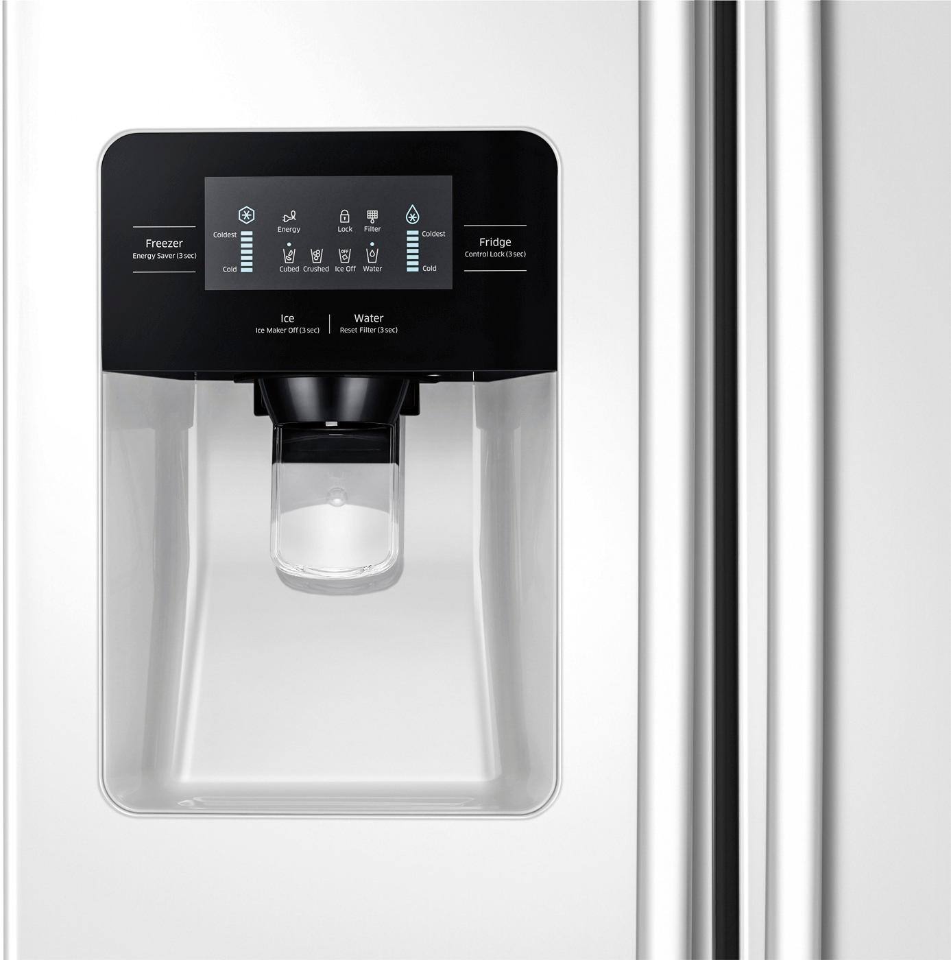 Samsung - 24.5 Cu. Ft. Side-by-Side Refrigerator with Thru-the-Door Ice and Water - White - Alt_View_Standard_4