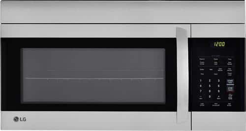 LG - 1.7 Cu. Ft. Over-the-Range Microwave - Stainless steel - Front_Standard