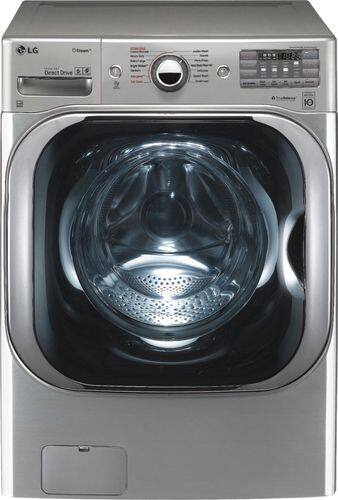 LG - 5.2 Cu. Ft. 14-Cycle Front-Loading Washer - Graphite Steel - Front_Standard