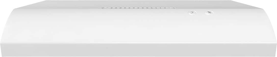 Whirlpool - 30" Recirculating Range Hood - White - Front_Zoom