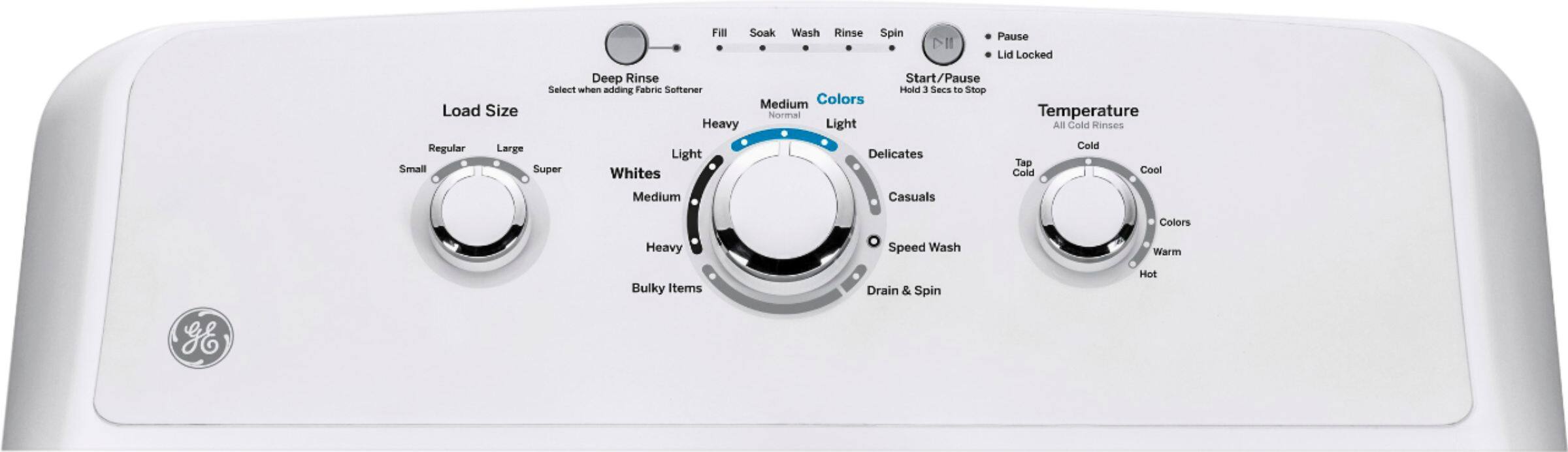 GE - 3.8 Cu. Ft. 11-Cycle Top-Loading Washer - White - Alt_View_Standard_1