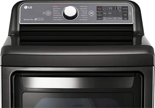 LG - 7.3 Cu. Ft. 14-Cycle Gas Dryer with Steam - Black stainless steel - Alt_View_Standard_1