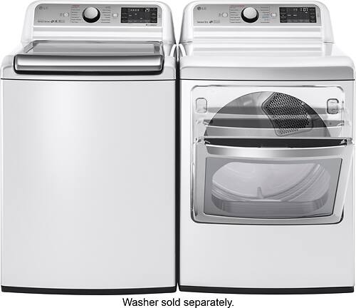 LG - 7.3 Cu. Ft. 14-Cycle Electric Dryer with Steam - White - Alt_View_Standard_14