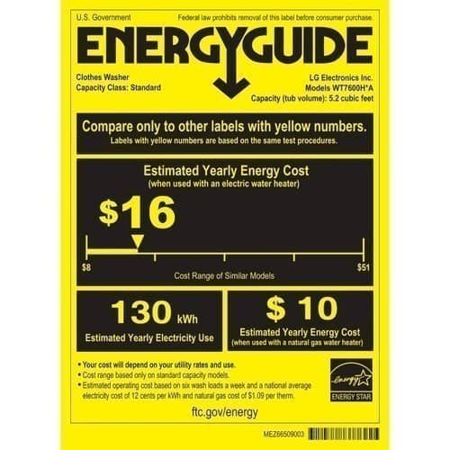 LG - 5.2 Cu. Ft. 14-Cycle Top-Loading Washer - Black stainless steel - Energy_Guide