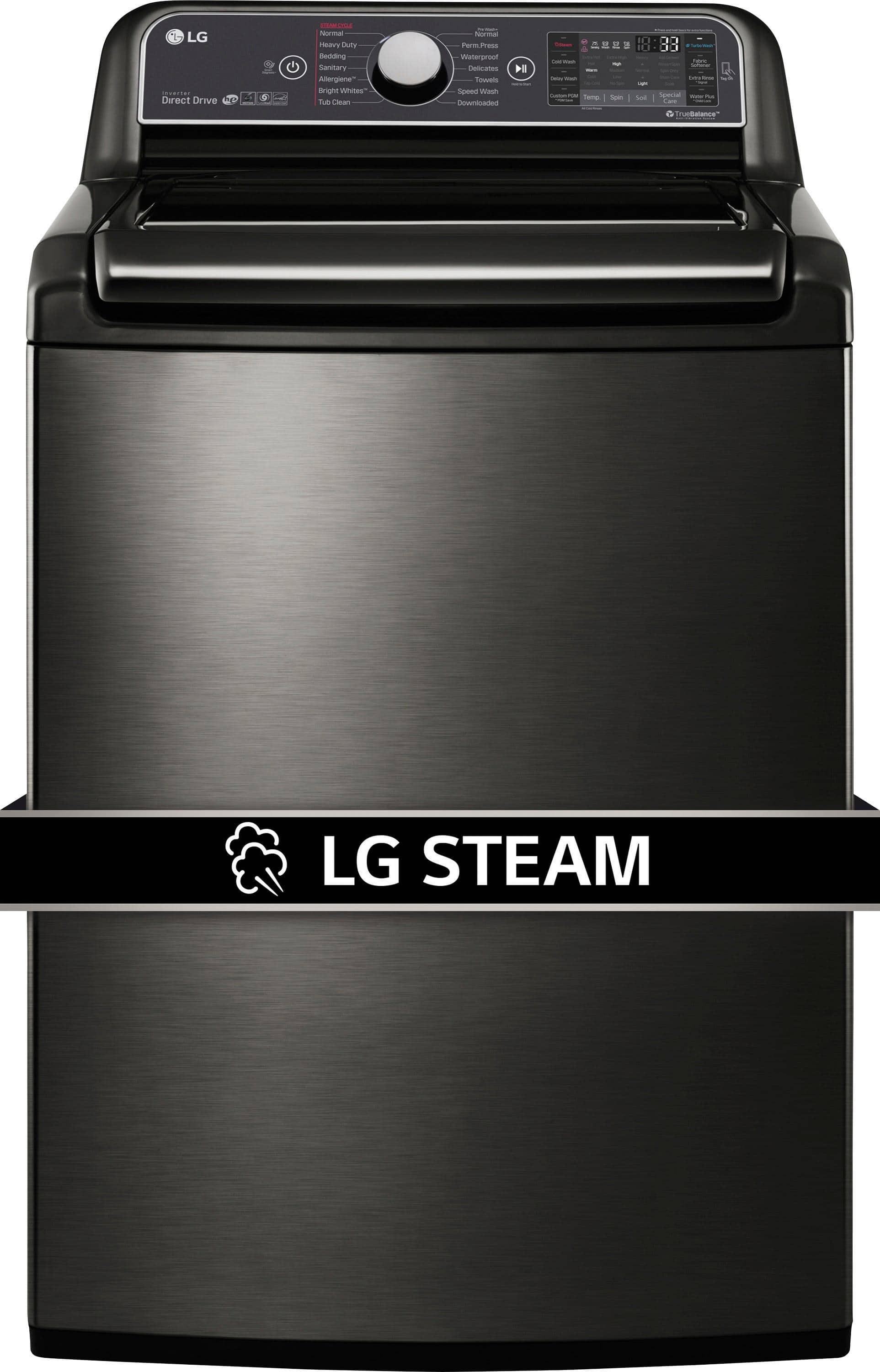 LG - 5.2 Cu. Ft. 14-Cycle Top-Loading Washer - Black stainless steel - Alt_View_Standard_11
