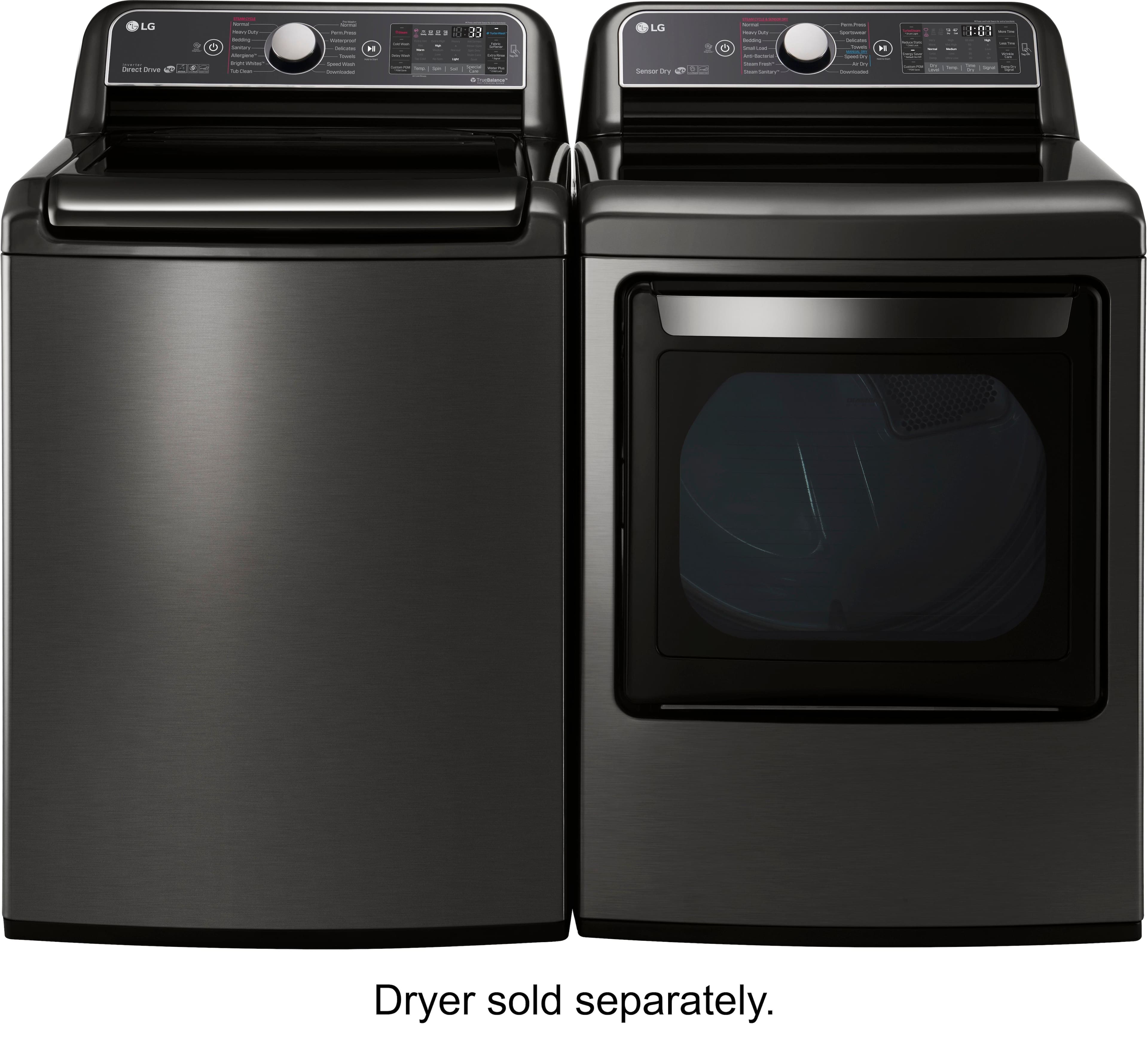 LG - 5.2 Cu. Ft. 14-Cycle Top-Loading Washer - Black stainless steel - Alt_View_Standard_12