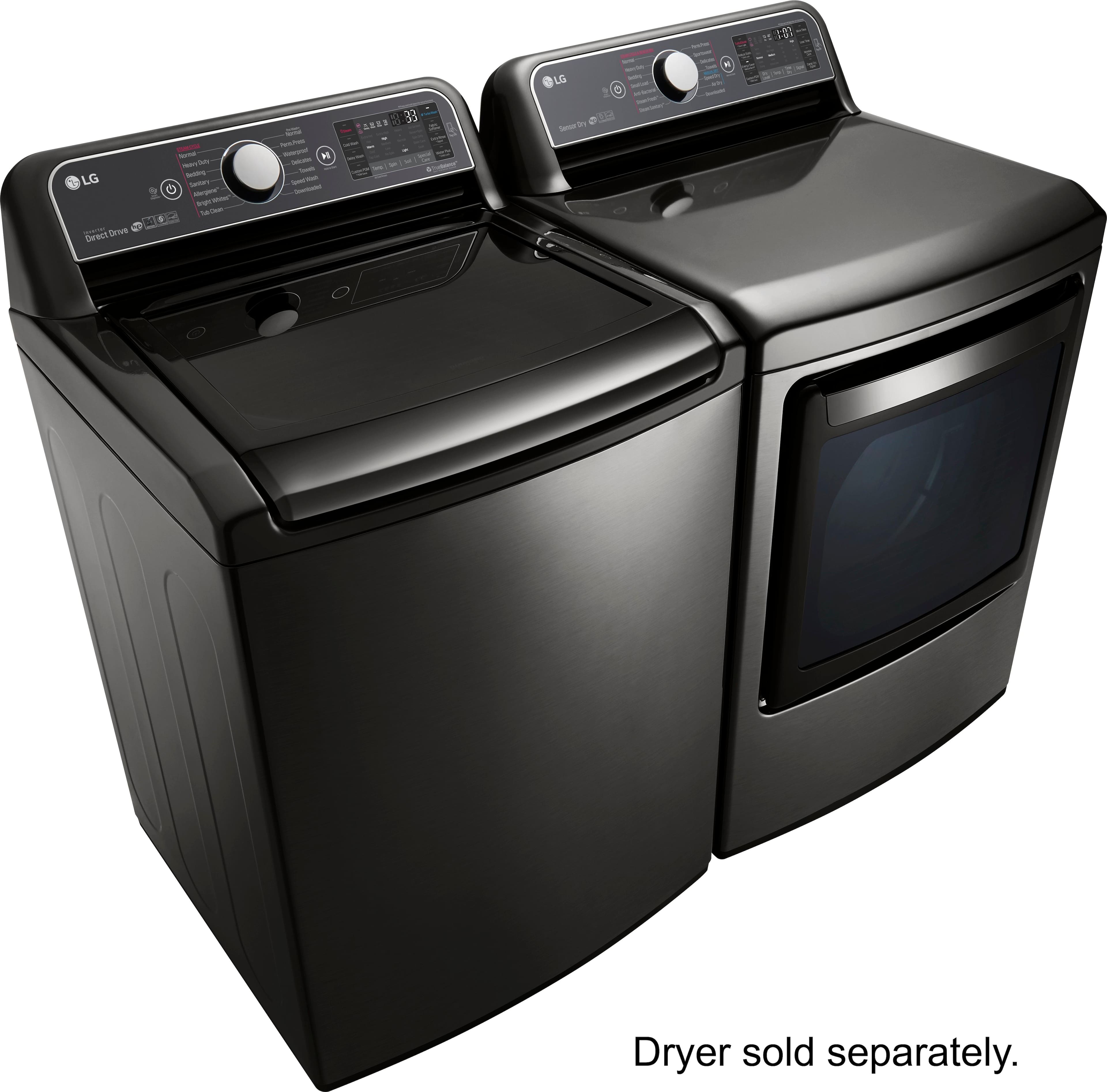 LG - 5.2 Cu. Ft. 14-Cycle Top-Loading Washer - Black stainless steel - Alt_View_Standard_13