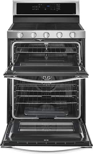 Whirlpool - 6.0 Cu. Ft. Self-Cleaning Freestanding Double Oven Gas Convection Range - Stainless steel - Alt_View_Standard_2