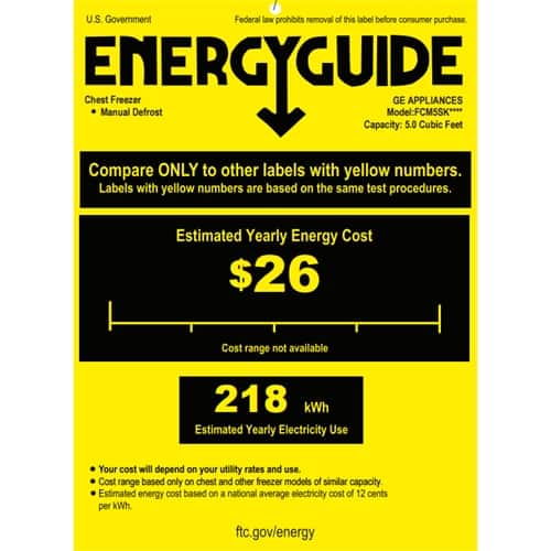 GE - 5.0 Cu. Ft. Chest Freezer - White - Energy_Guide