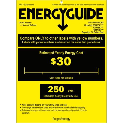 GE - 7.0 Cu. Ft. Chest Freezer - White - Energy_Guide