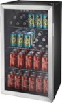 Insignia - 115-Can Beverage Cooler - Stainless steel/Silver
