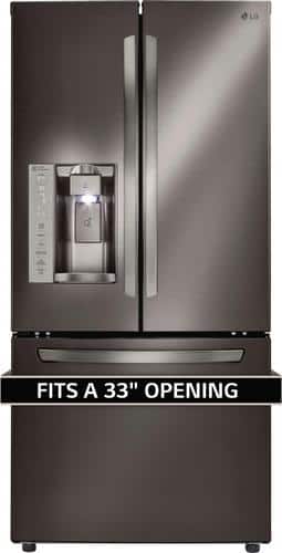 LG - 24.2 Cu. Ft. French Door Refrigerator - PrintProof Black Stainless Steel - Alt_View_Standard_12