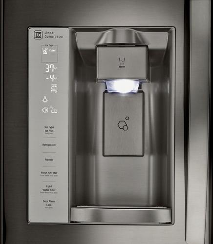 LG - 24.2 Cu. Ft. French Door Refrigerator - PrintProof Black Stainless Steel - Alt_View_Standard_1