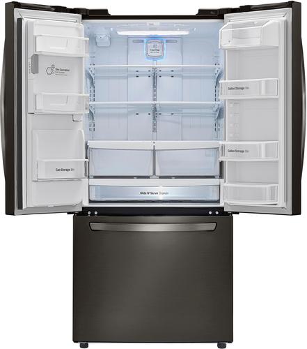 LG - 24.2 Cu. Ft. French Door Refrigerator - PrintProof Black Stainless Steel - Alt_View_Standard_5