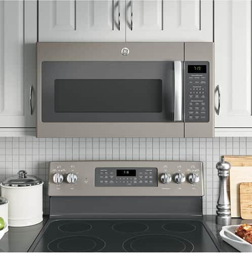 GE - 1.9 Cu. Ft. Over-the-Range Microwave with Sensor Cooking - Slate ...