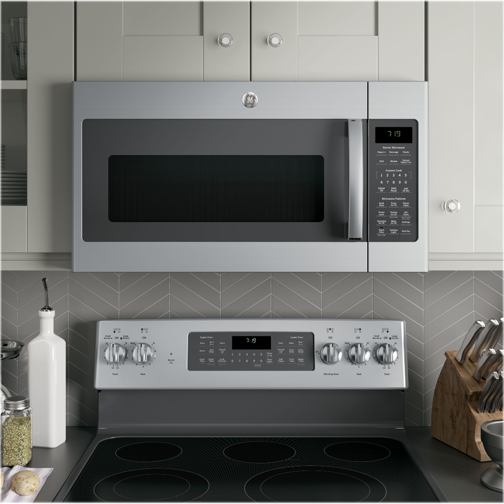 GE - 1.9 Cu. Ft. Over-the-Range Microwave - Stainless ...