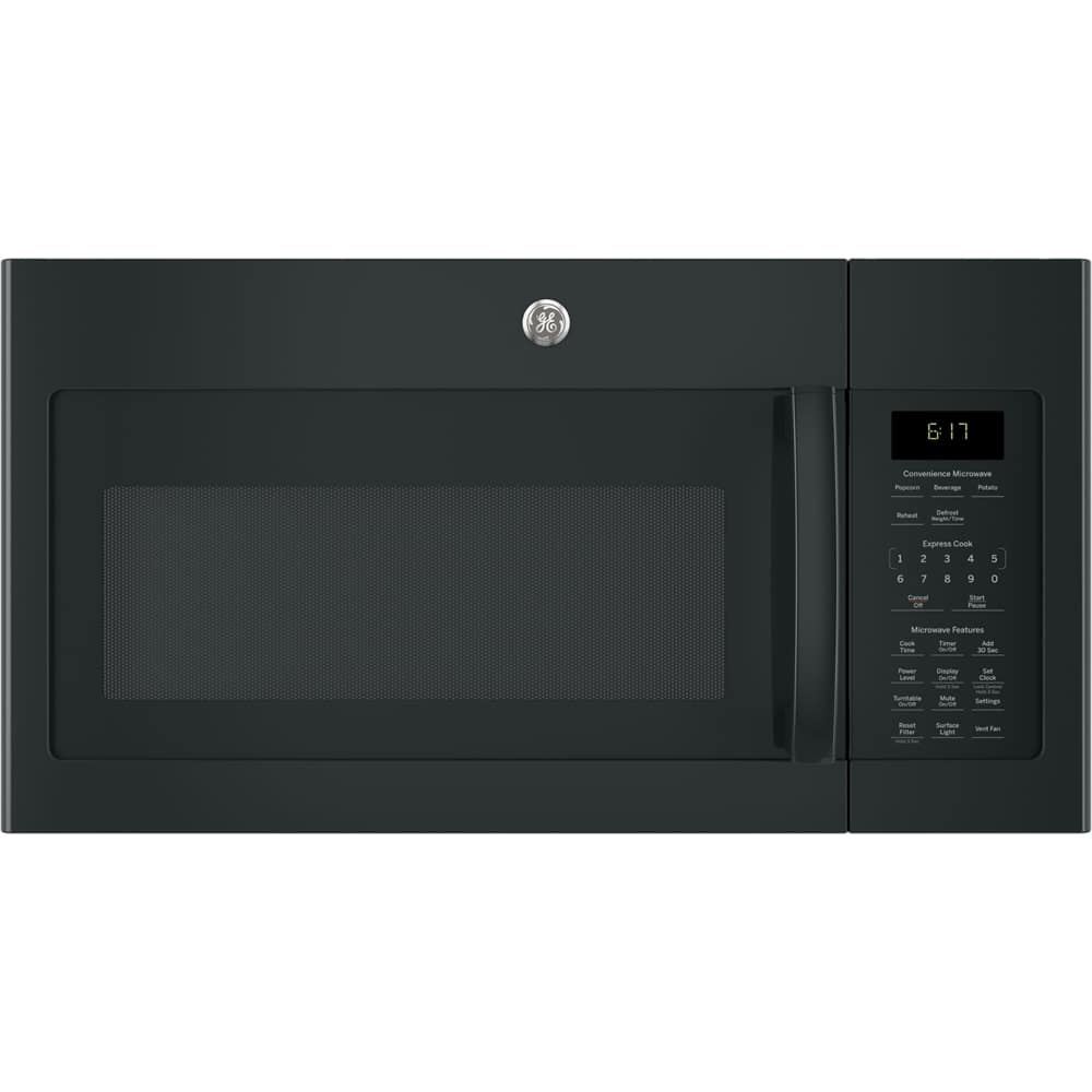 GE - 1.7 Cu. Ft. Over-the-Range Microwave - Black - Front_Standard