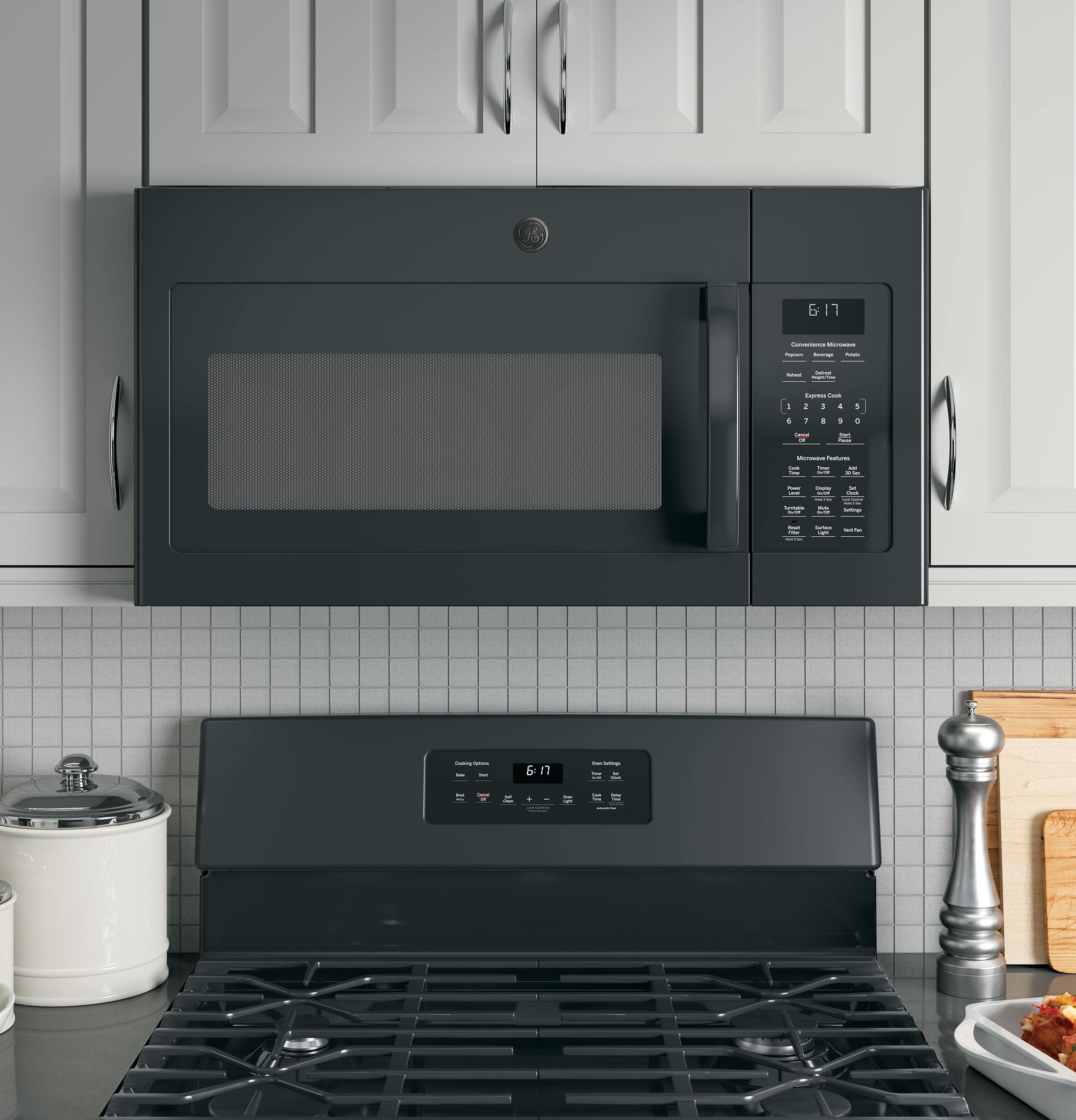 GE - 1.7 Cu. Ft. Over-the-Range Microwave - Black - Alt_View_Standard_16
