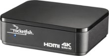 Rocketfish - 2-Output HDMI Splitter with 4K and HDR Pass-through - Black